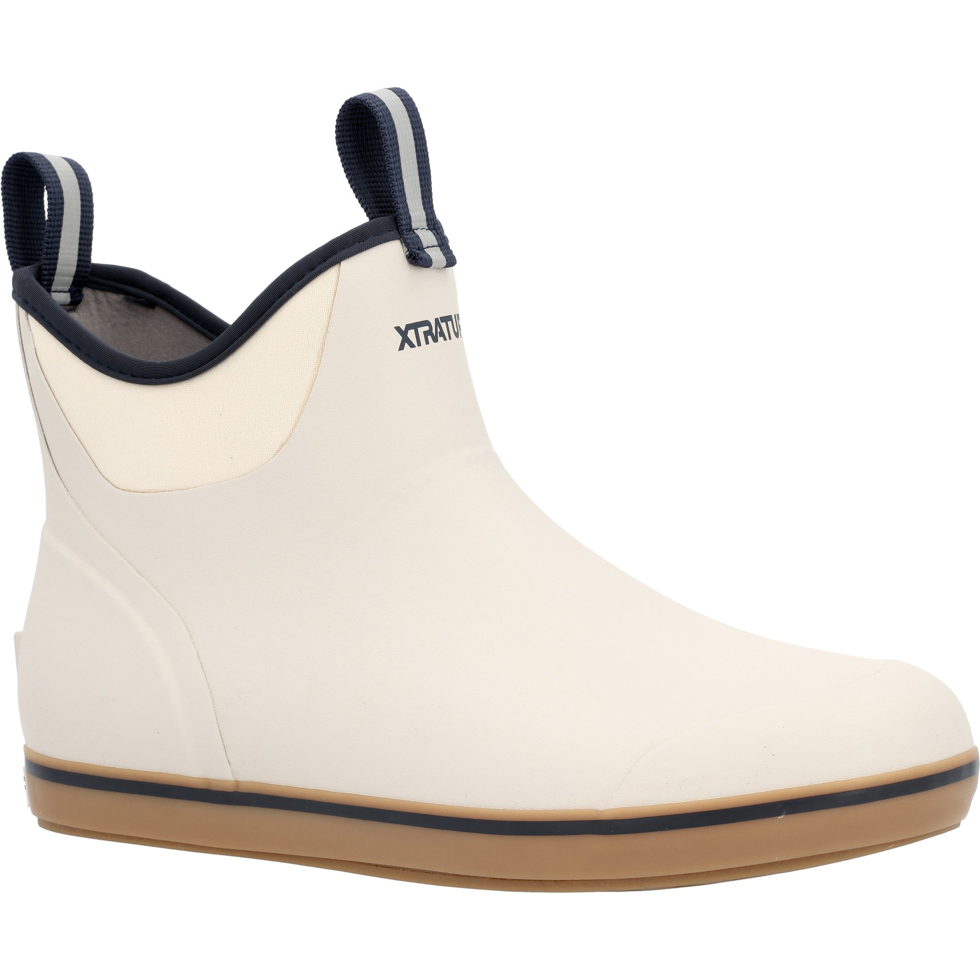 Xtratuf Ivory Navy Men's 6 inch Ankle Deck Boot XMAB100