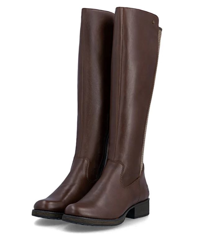 Rieker Ebony/Chestnut Faith Women's Tall Boots Z9591-28