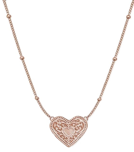 Spurwest Rose Gold Audrey Heart Necklace A-NK-RSG-BC-300