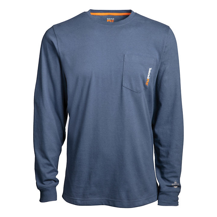 Timberland Pro Vintage Indigo Long Sleeve Mens Base Plate Wicking T-Shirt TB0A1HVN432