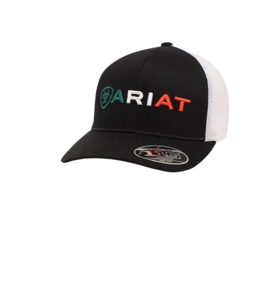Ariat Black Mexican Flag Men's Snap Back Hat A300012201