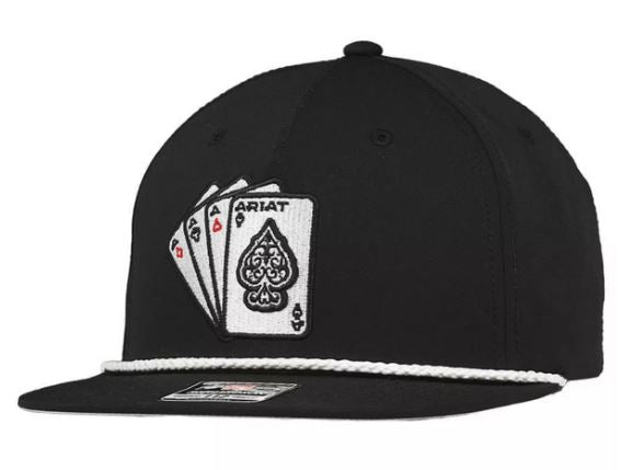 Ariat Black Embroidered Playing Card BallCap A300086901