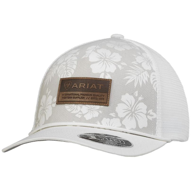 Ariat White with Hawaiian Flower print Women's Hat A300088805