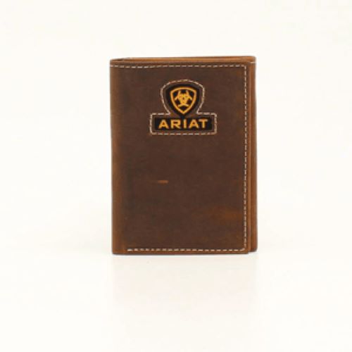 Ariat Medium Brown Trifold Men's Wallet A3549544