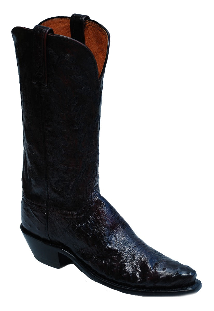 Lucchese Black Cherry Ostrich Neck Womens Boot A4007.54