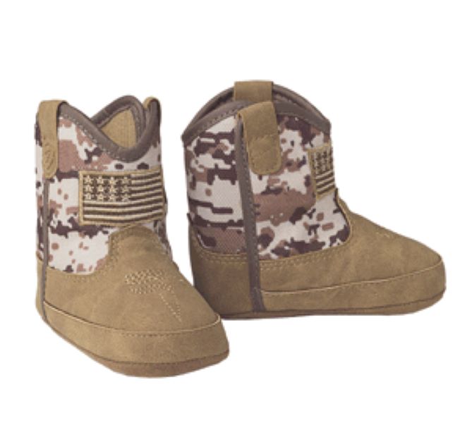 Ariat Medium Brown Lil' Stompers Infant Patriot Boots A442000044