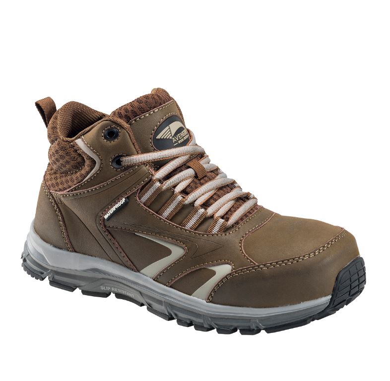 Avenger Brown Thresher Women's Alloy (Aluminum) Toe Waterproof Work Boots A7950