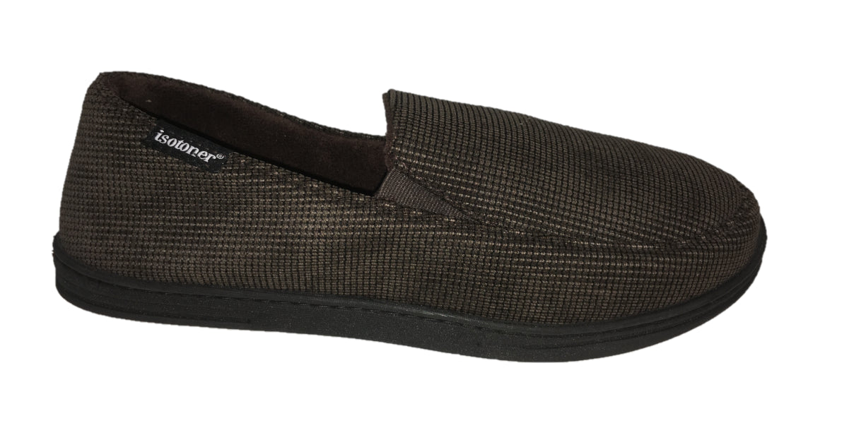 Isotoner Dark Chocolate Loafer Style Mens Slippers A91C298DCO