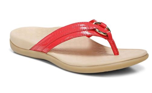 Vionic Poppy Leather Tide Aloe Womens Toe Post Comfort Sandals