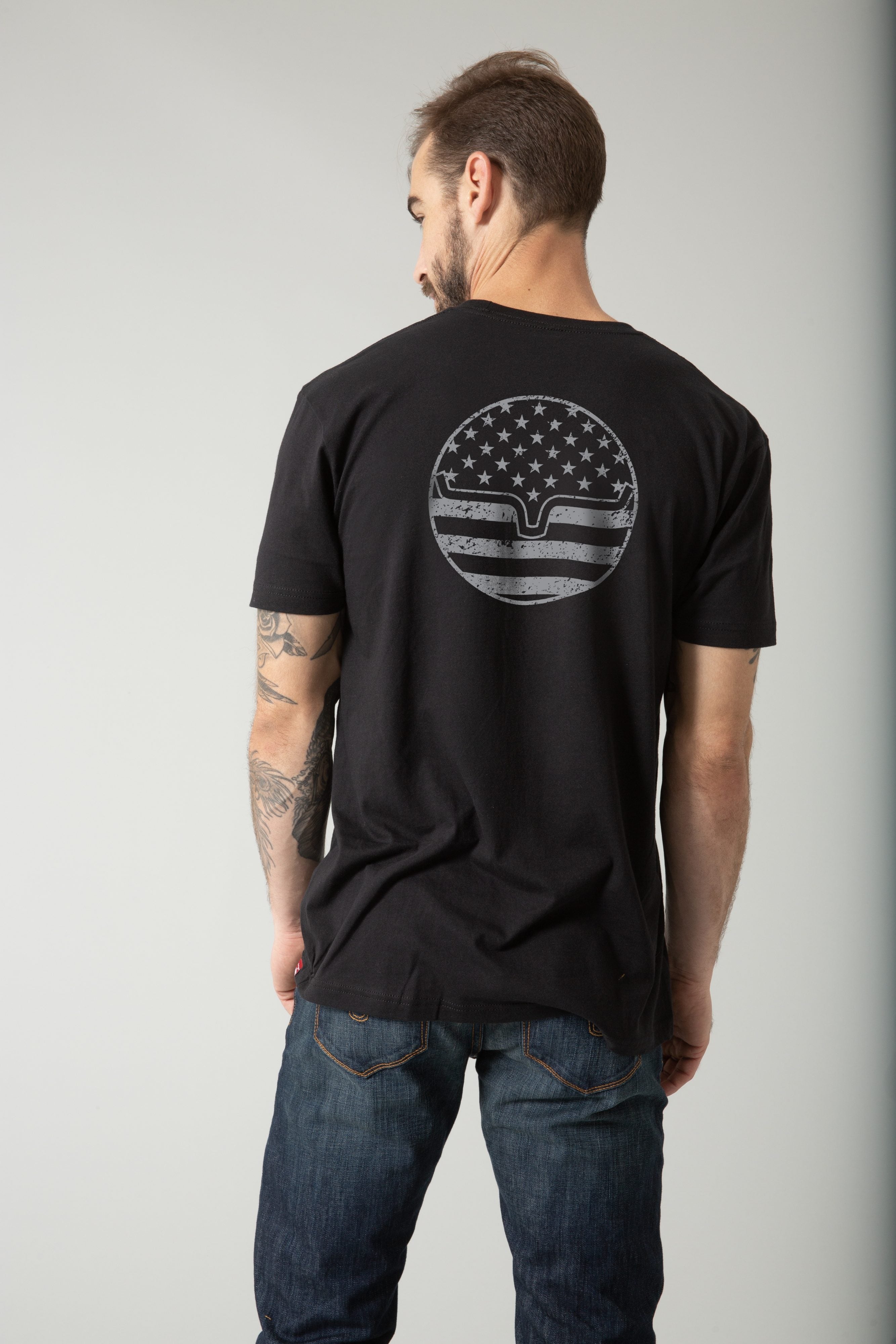 Kimes Ranch Black American Bullseye Short Sleeve Shirt MSH0000019BK