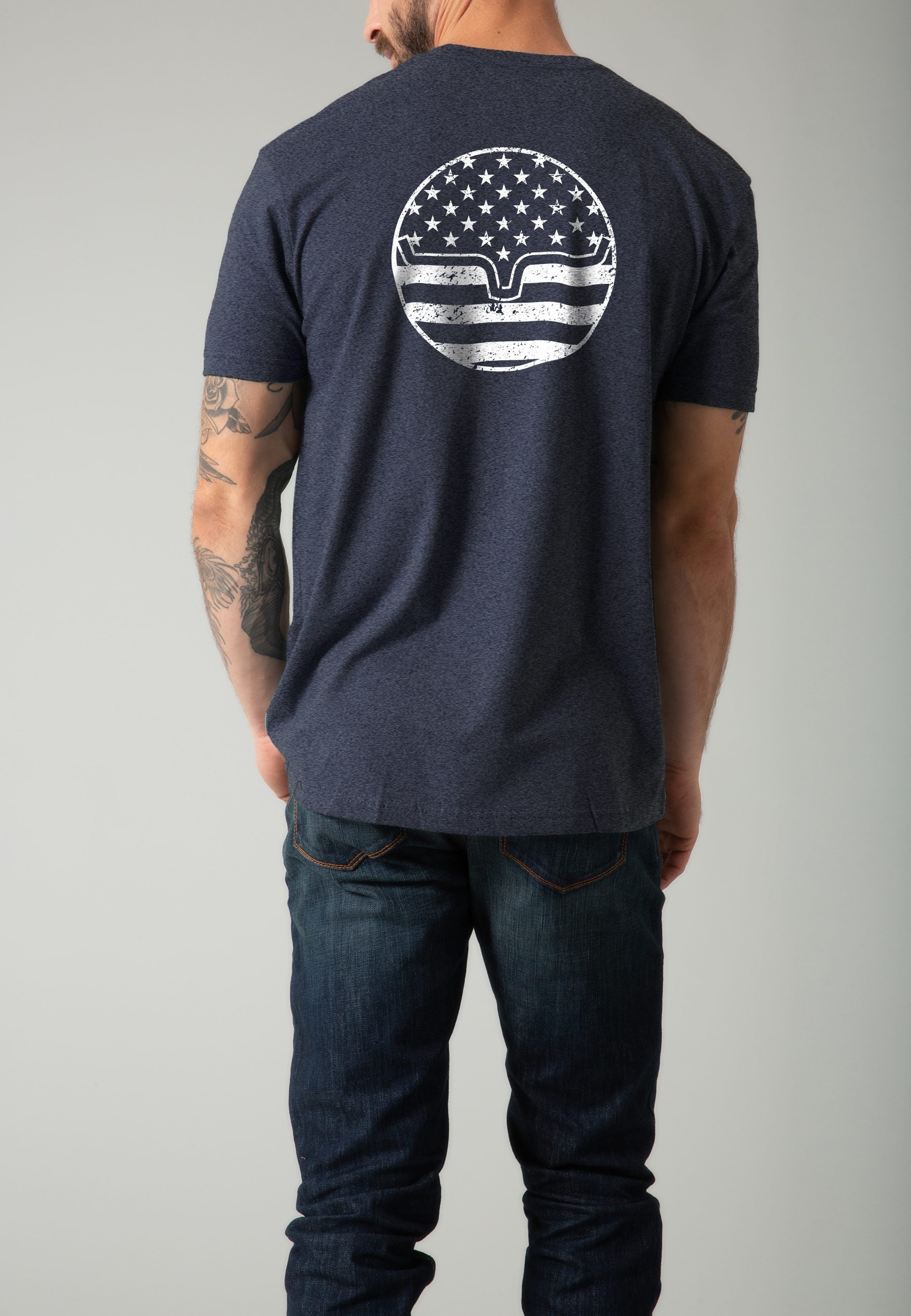 Kimes Ranch Midnight Navy American Bullseye Short Sleeve Shirt MSH0000019