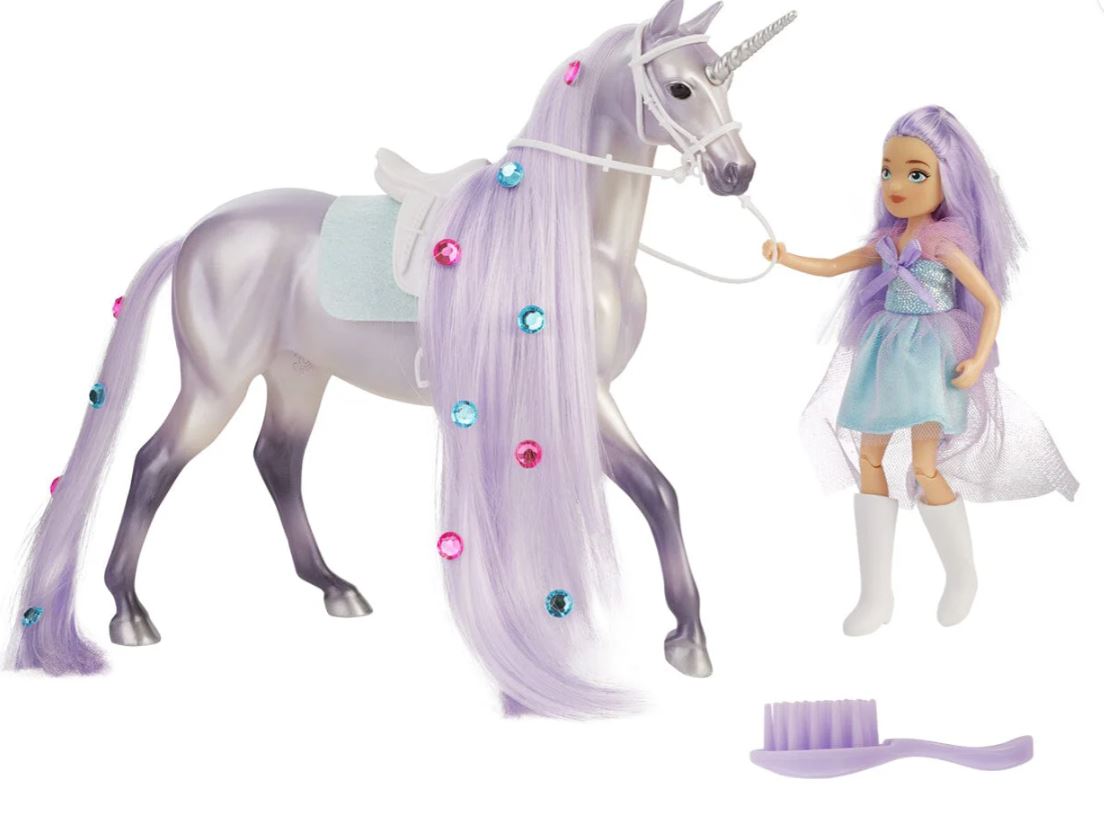 Breyer Twila & Moonstone - Magical Unicorn & Rider B-FS-10653