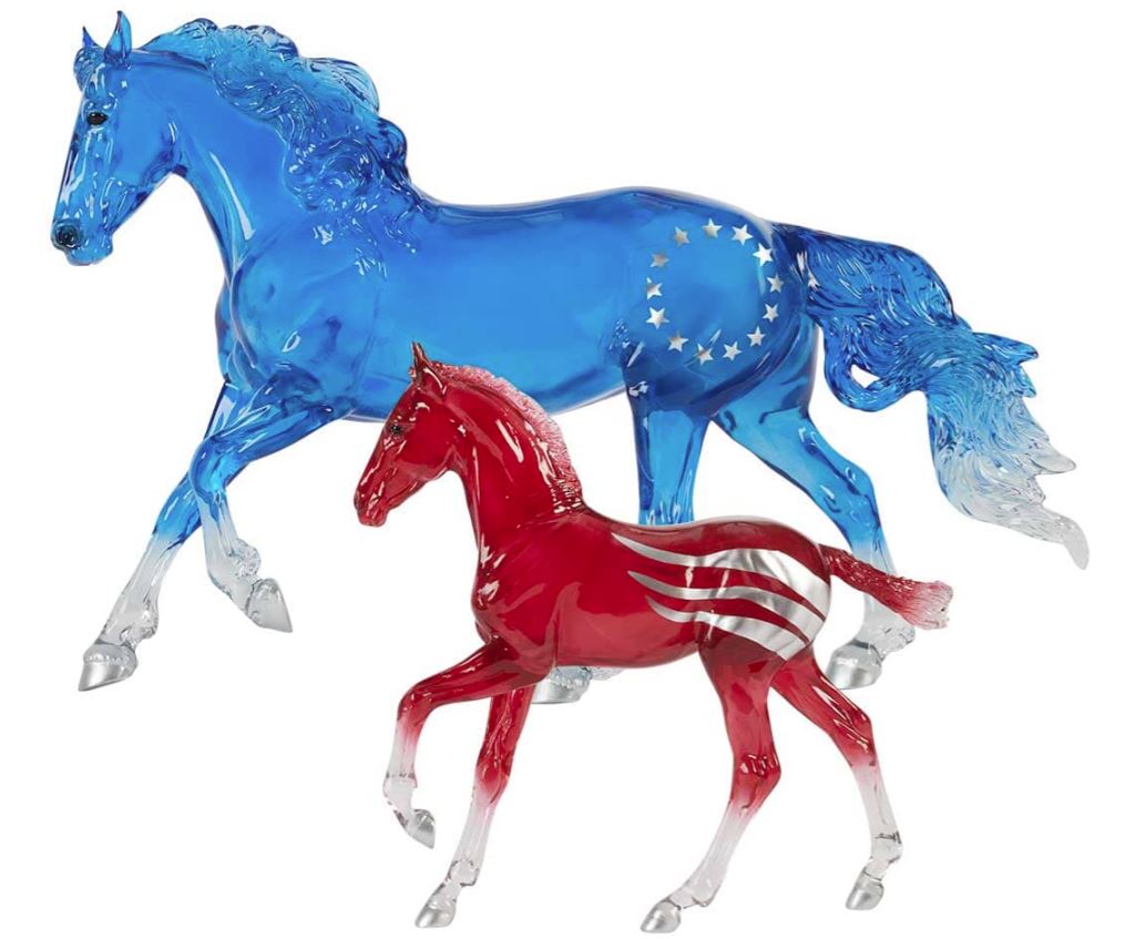 Breyer Betsy & Ross Semiquincentennial Mustang Mare & Foal Set B-TR-10671
