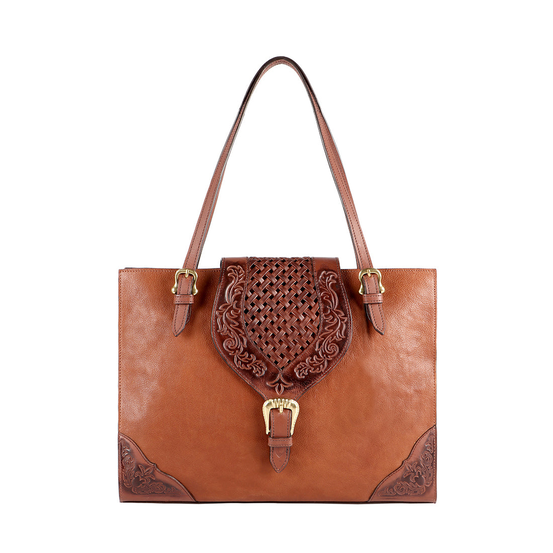 Scully West Collection Western Overlay Center Decorated Tab Handbag B195   ***Online Only