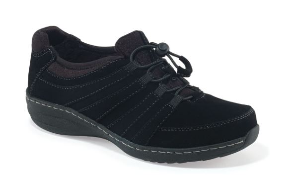 Aetrex Black Laney Slip On Womens Comfort Shoes BB320