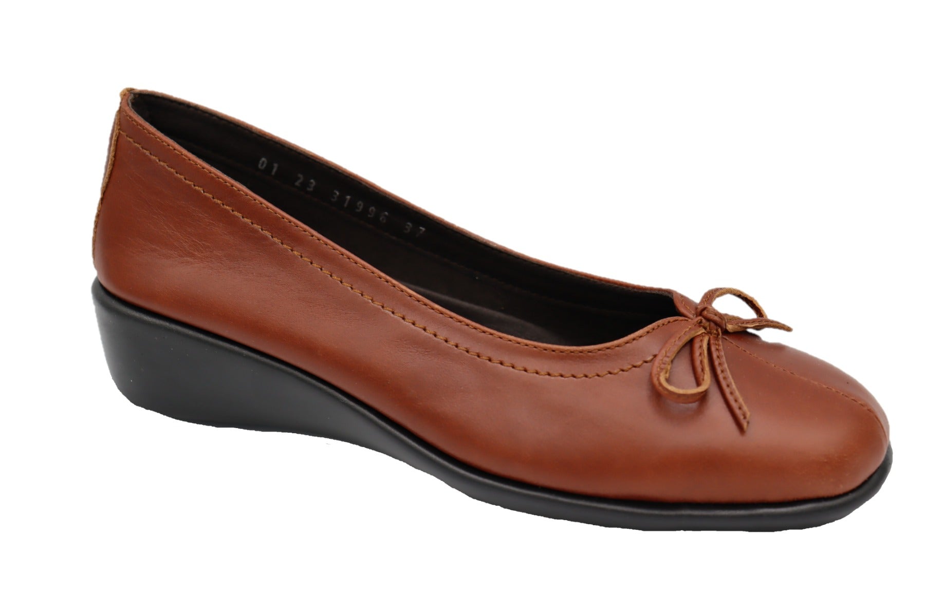 Eric Michael Cognac Bonnie Low Wedge Women's Shoes BONNIE-COGNAC