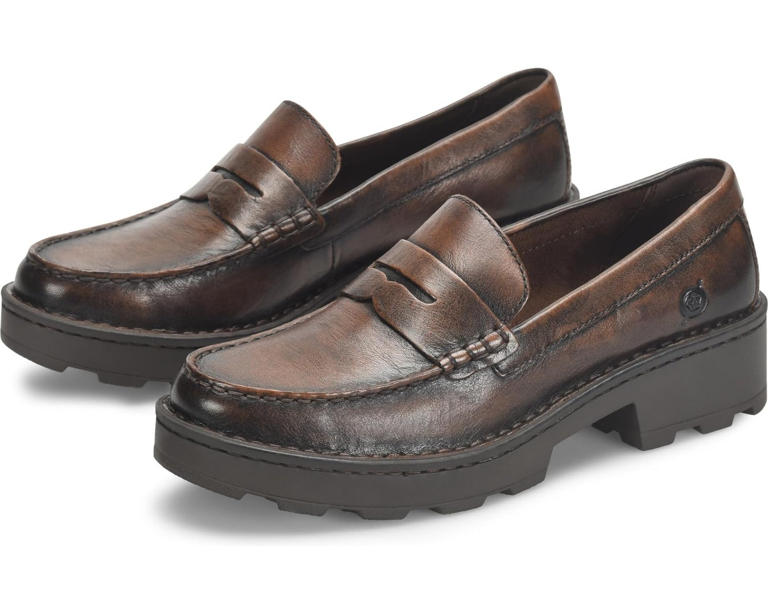 Born Tan Carrera Womens Penny Loafer Shoes BR0041792