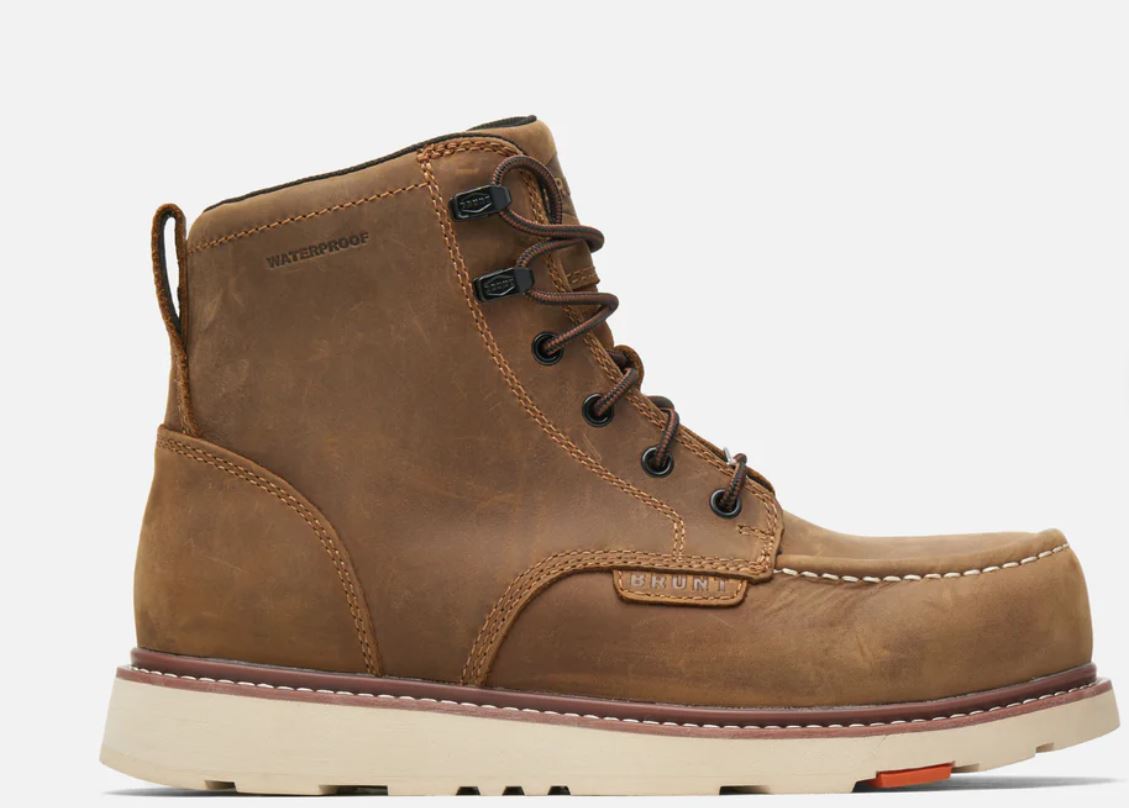 Brunt Brown Marin 6 inch Men's Soft Toe Waterproof Work Boots BRF10000