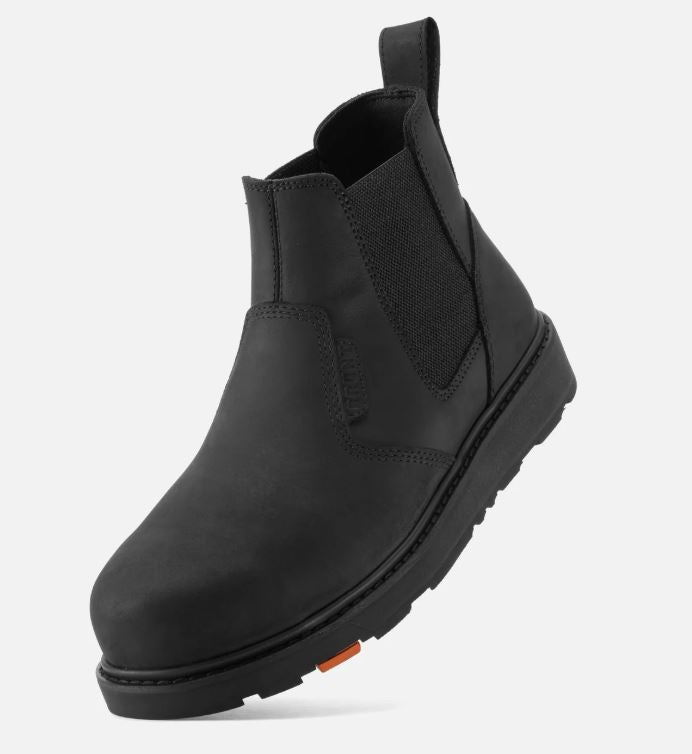 Brunt Black The Ohman (Soft Toe) 6 Inch Slip On Work Boots BRF20000-00