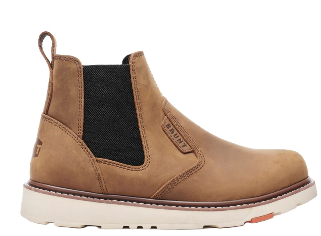 Brunt Brown The Ohman (Soft Toe) Men's 6 Inch Slip On Chelsea Work Boots BRF20000-01
