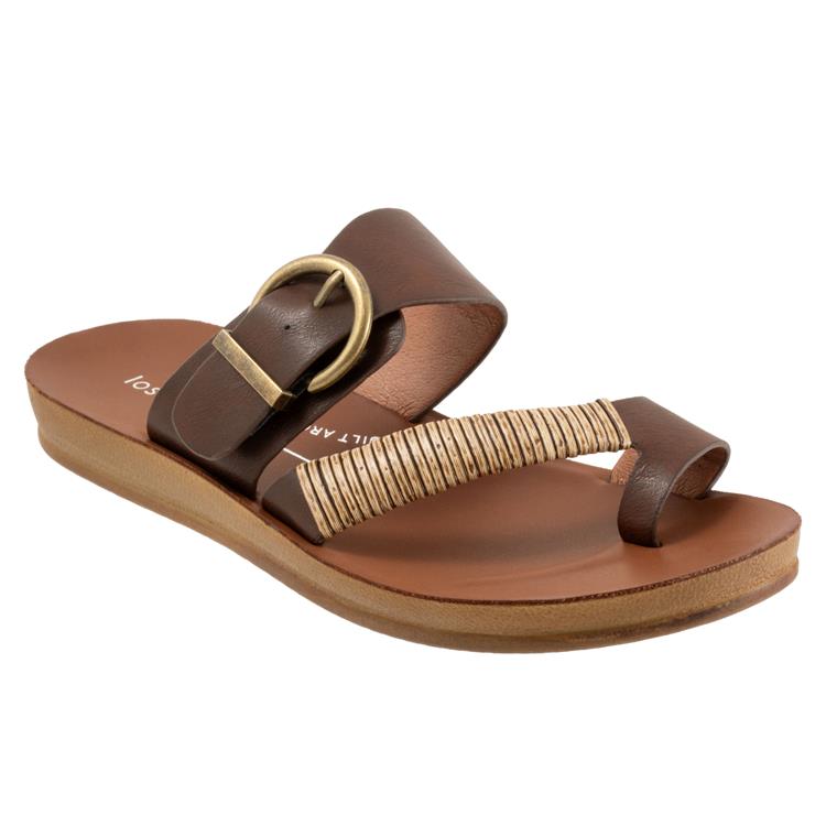 Los Cabos Mocha Bria Women's Sandals with Bamboo Strap L2305-209