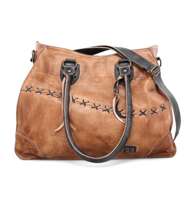 Bed Stu Tan/Black Rustic BRUNA Womens Cross Body Bag A611020