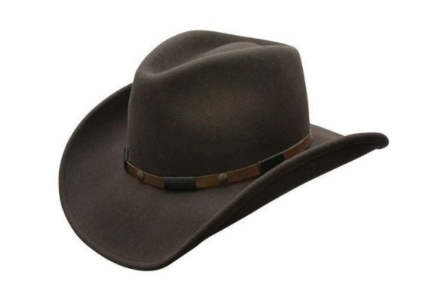 BC Hats Men's Brown Roper Shapeable Wool Hat C1018-08