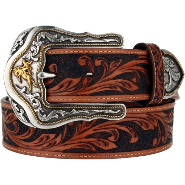 Tony Lama Tan Leather Westerly Ride 1 1/2 inch Wide Men's Western Belt C41514