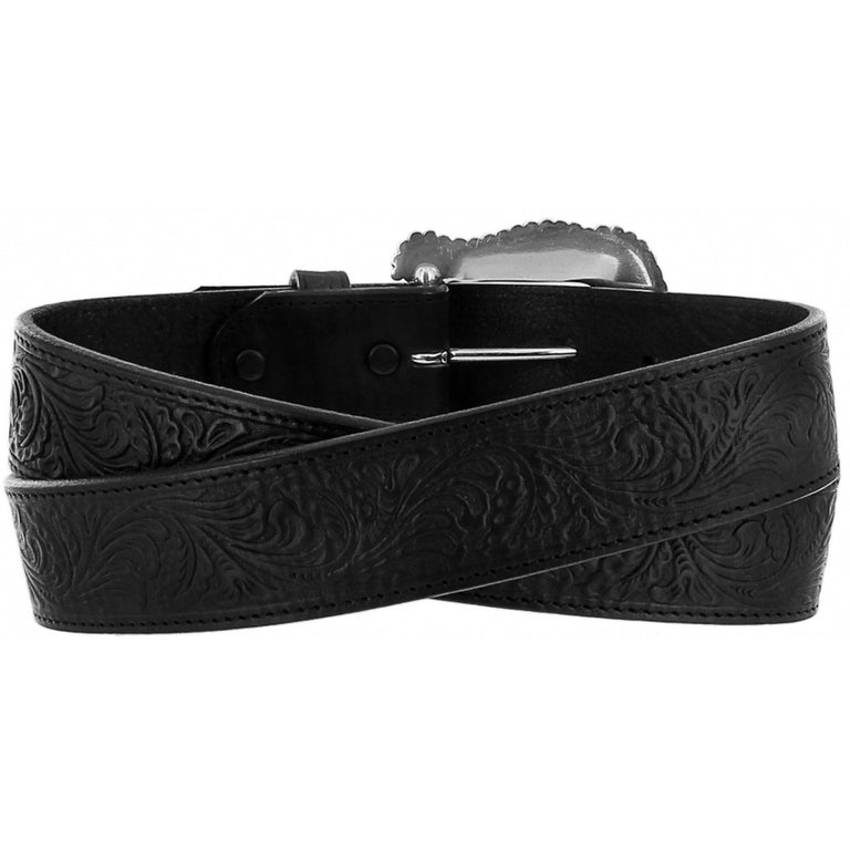 Tony Lama Black Layla Floral Tooled Womens Belt by Leegin C50733 display picture 3