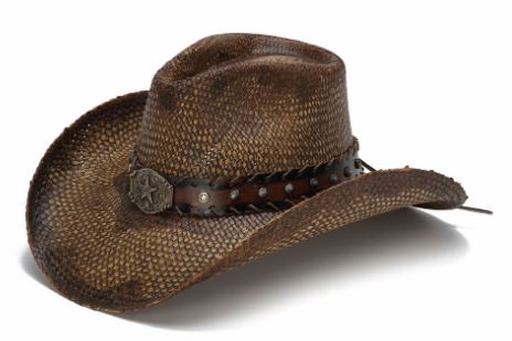 California Hat Company Brown Genuine Panama Straw Western Hat CA-1742