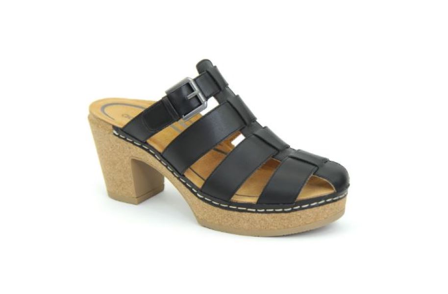 Aetrex Black Cally Women's Black Clog CC400