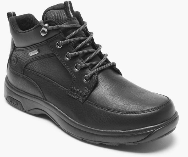 Dunham Black Leather Men's 8000 Mid Boot Waterproof Boots CI6853