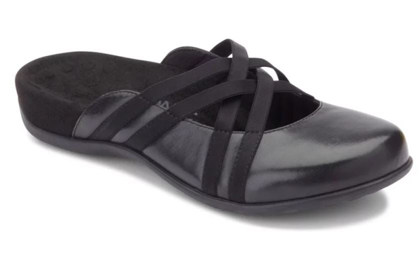 Vionic Black Claire Slip On Mule Womens Shoes CLAIRE