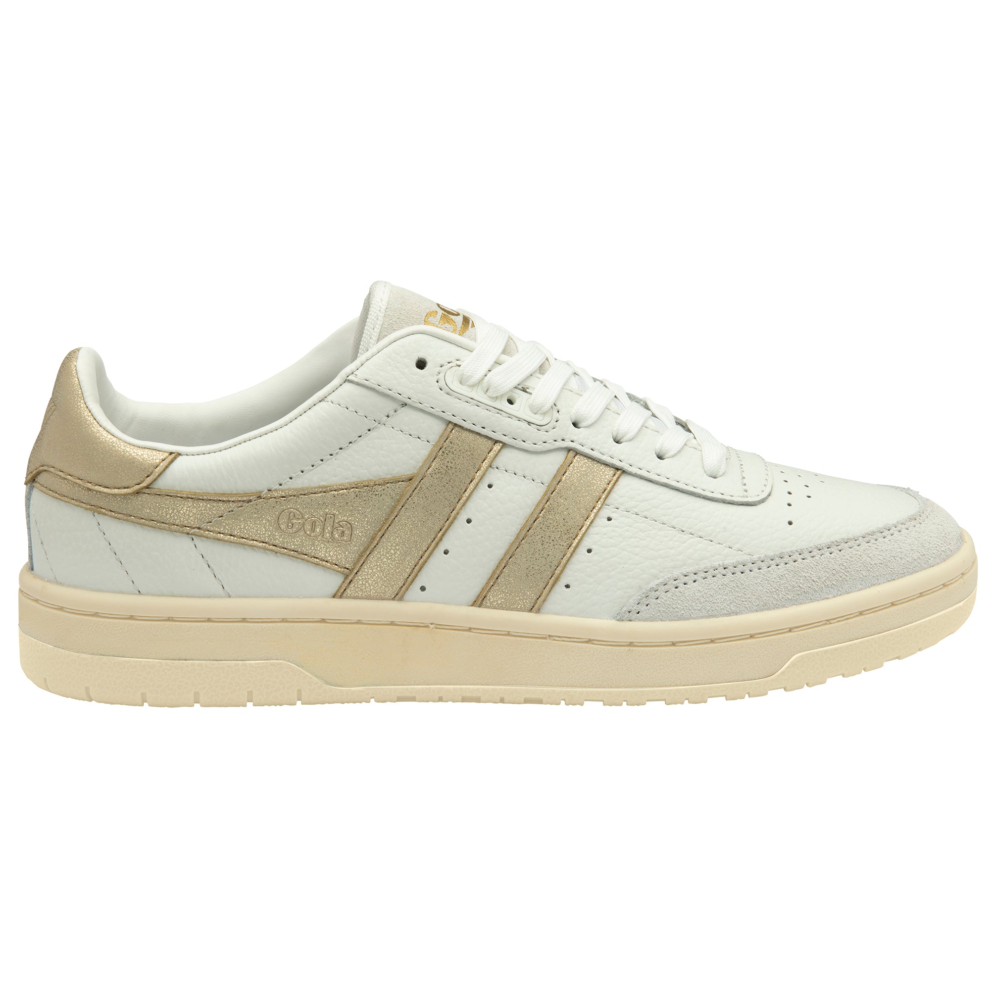 Gola Classics White/Gold Falcon Mirror Women's Sneakers CLB732-WY