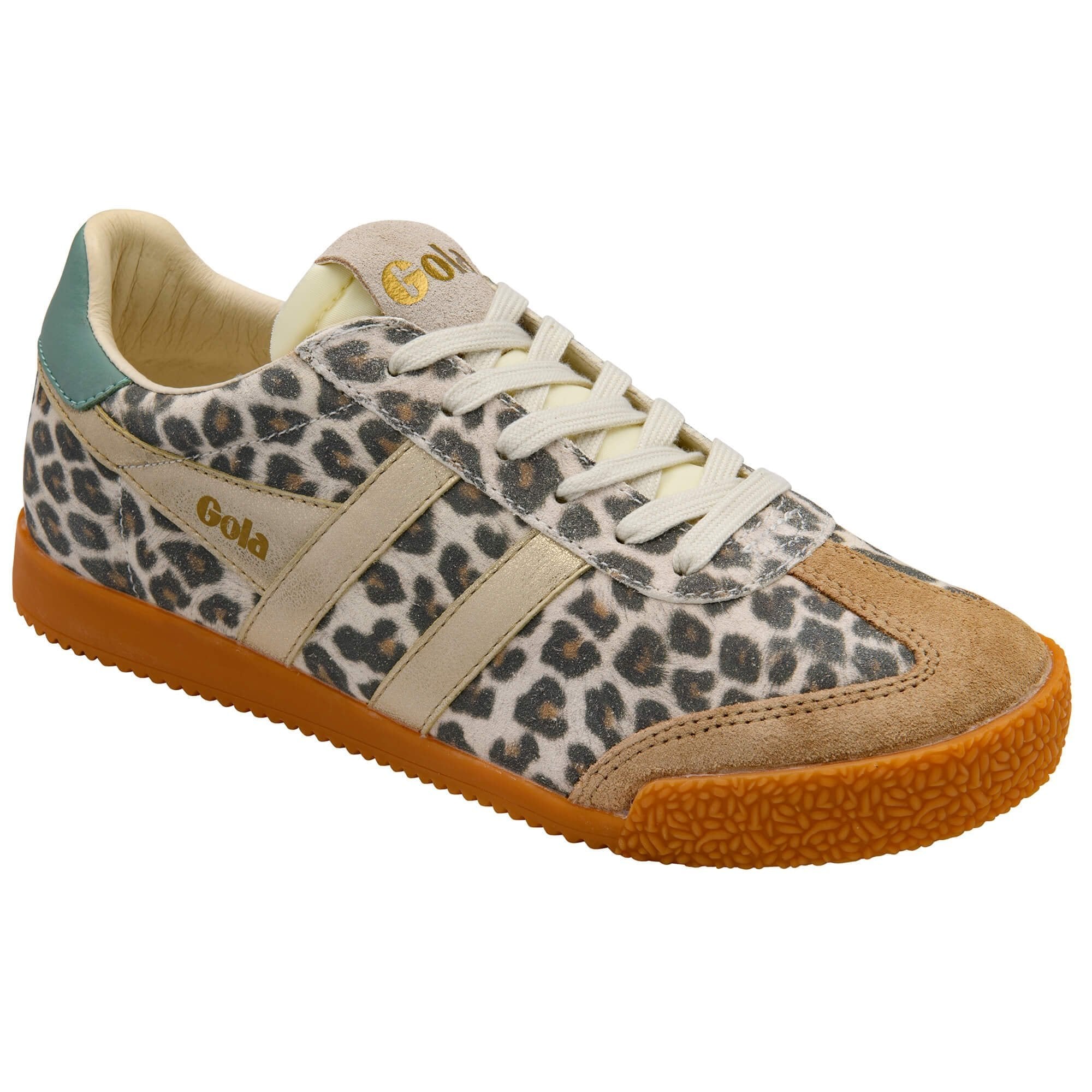 Gola Snow Leopard/Green Mist Classics Women's Elan Safari Sneakers CLB866-ZY