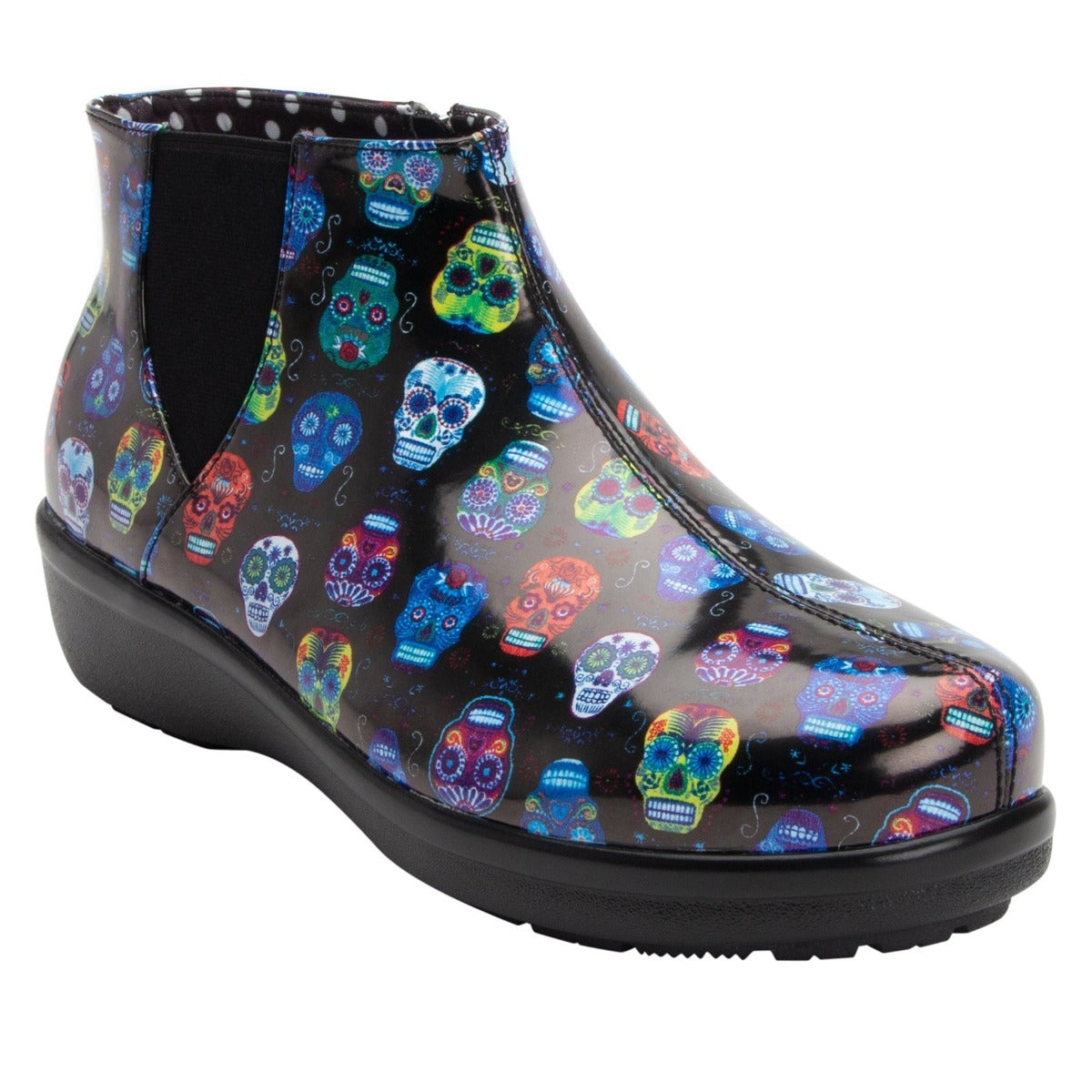 Alegria Climatease Sugar Skull  Womens Rain Boots CLI-484