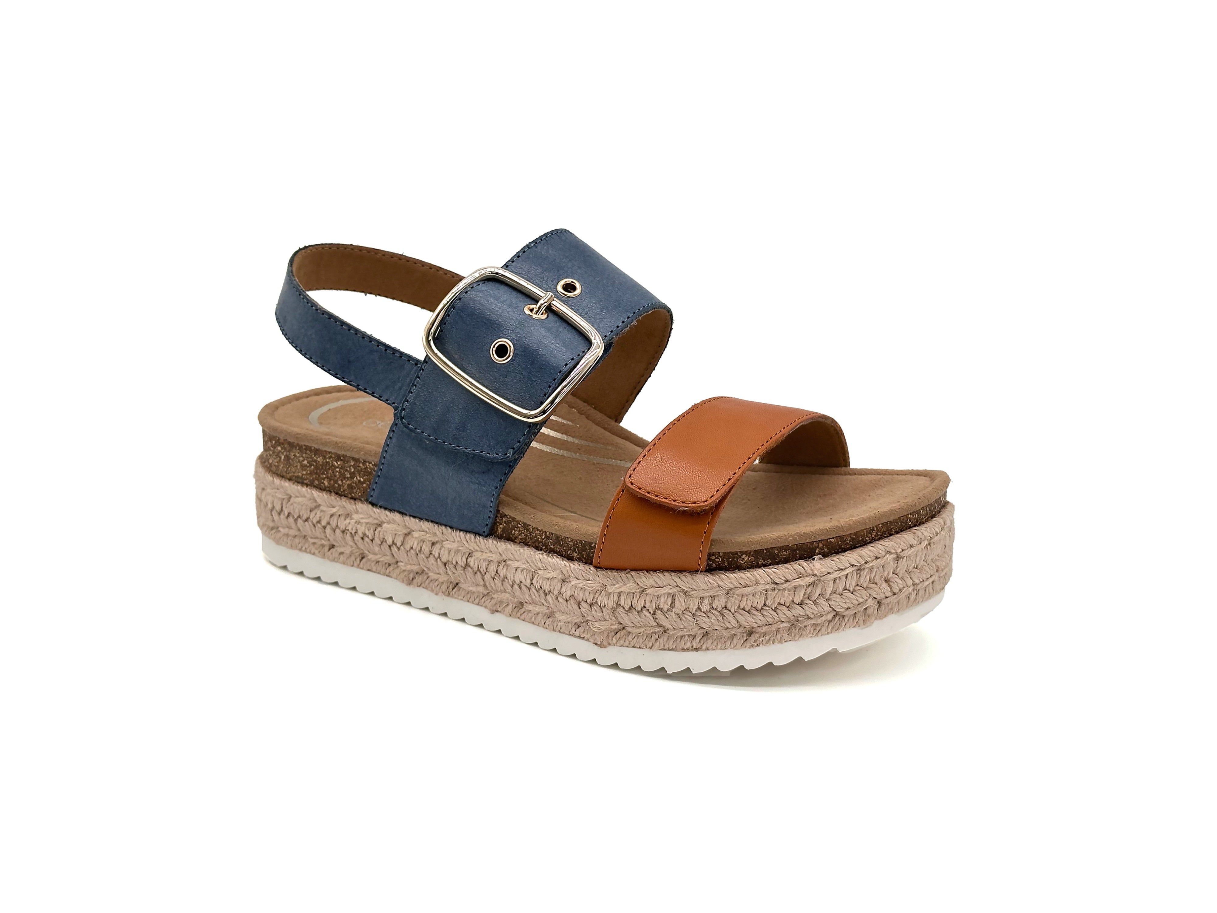 Aetrex Hazy Blue Vania Women's Arch Support Platform Sandals CP111