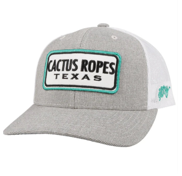 Hooey Grey Cactus Ropes Texas Cap CR064