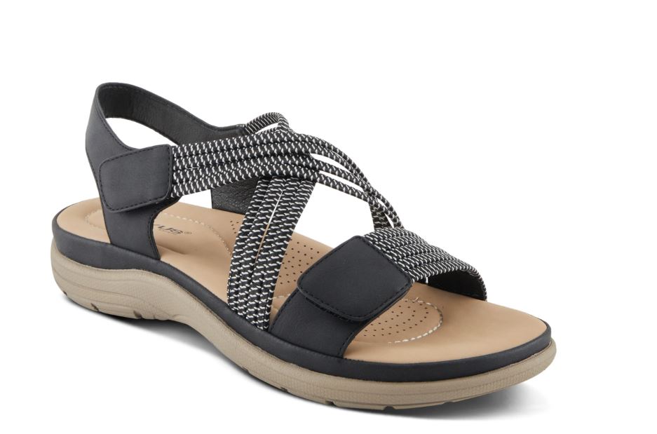 Flexus Black Crossbeam Women's Sandals CROSSBEAM-B