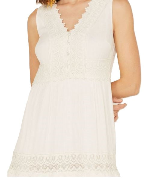 Cotton & Rye Ivory Tiered Lace Maxi Dress CRW739N