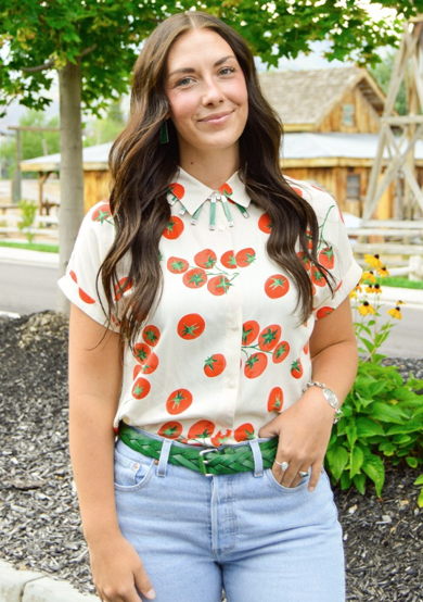 Cotton & Rye Heirloon Tomato Camp Shirt CRWW027-101