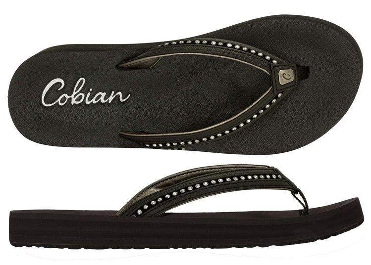 Cobian Black Cartier II Womens Thong Sandals CSB18-BLK