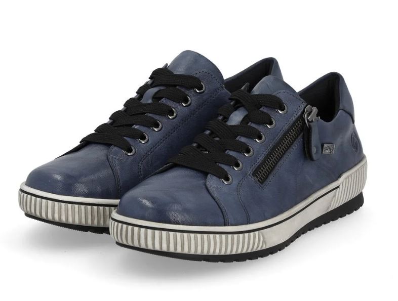 Remonte Blue Maditta Women's Comfort  Side Zip Sneaker D0700