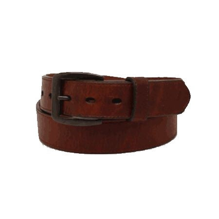 GB147  Brown Leather 1 1/2inch 3D Mens Belts