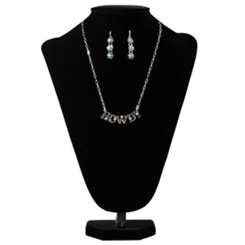 Silver Strike Howdy Earrings and Necklace Set D450022633