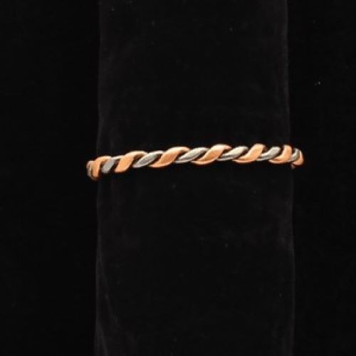 Silver Strike Antique Silver and Copper Finish Men's Bracelet D47812
