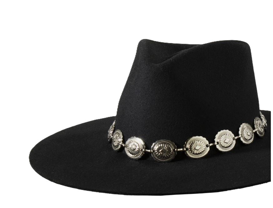 3D Silver Western Hatband with Floral Conchos (Hat not included) D740001436