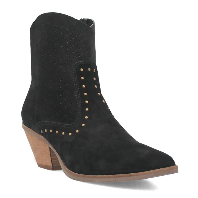 Dingo Black Miss Priss Women's Suede Leather Boots DI183-BLACK