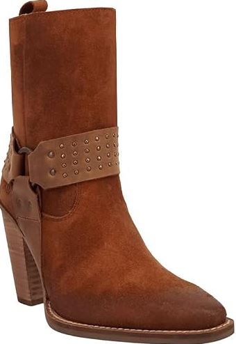 Dingo Brown Suede Songbird Harness Women's Fashion Boots DI2189