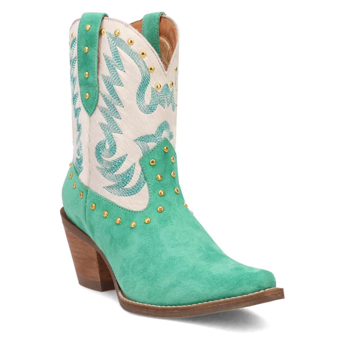 Dingo Green Rodeo Queen Women's Snip Toe Hair On Western Boots DI2222-GREEN
